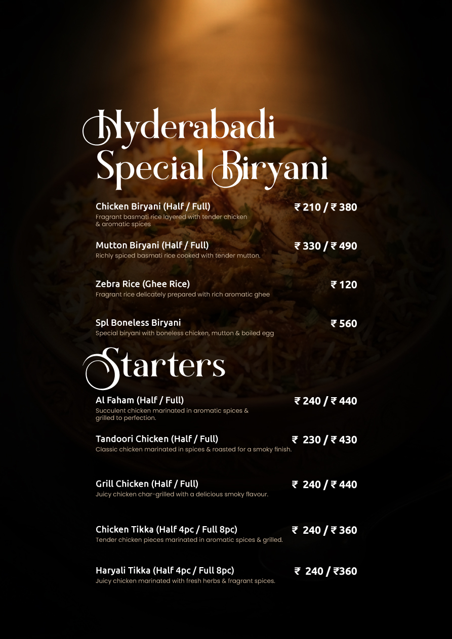 Al Zara Mandi Menu Page 7